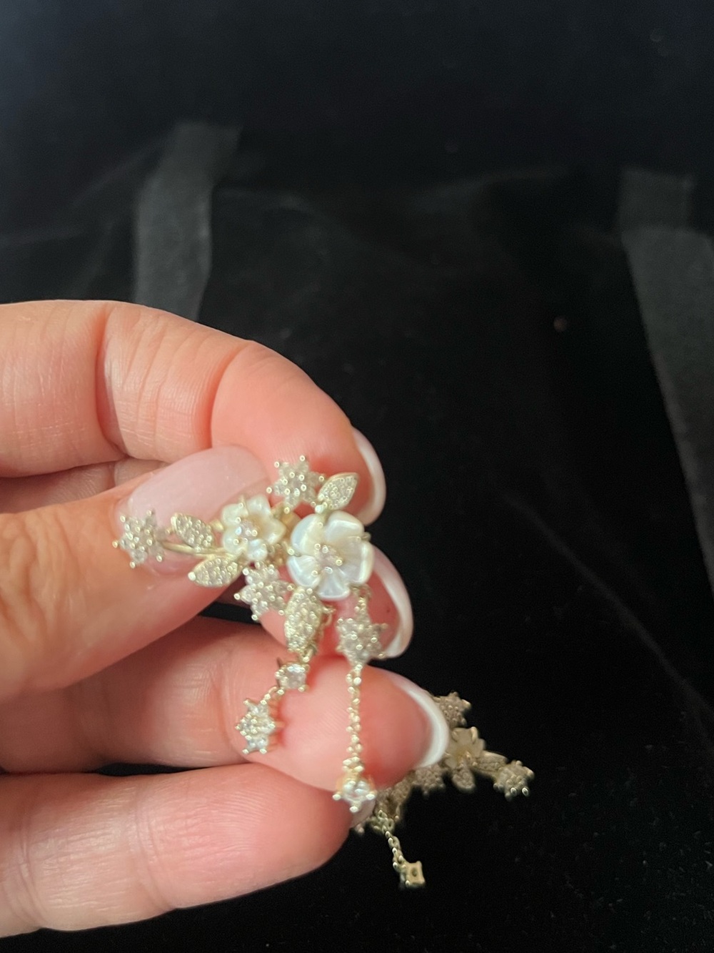Melinda Maria floral statement earring - Picture 3 of 3